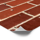 Poster Fond de mur en briques rouges (Coin)