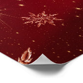 Poster Fond de Noël rouge (Coin)