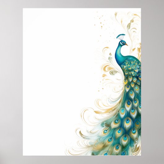 Poster Fond de paon (Devant)