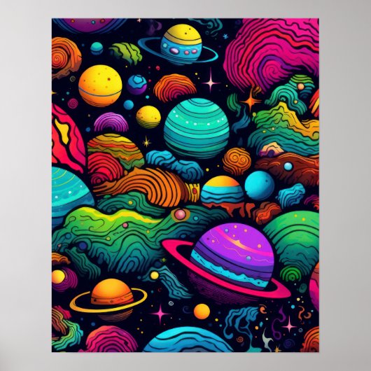 Poster Fond de planète (Devant)