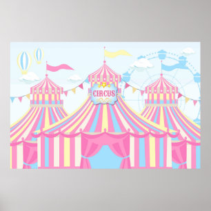 Poster Fond de scène d'anniversaire de carnaval, Bannière