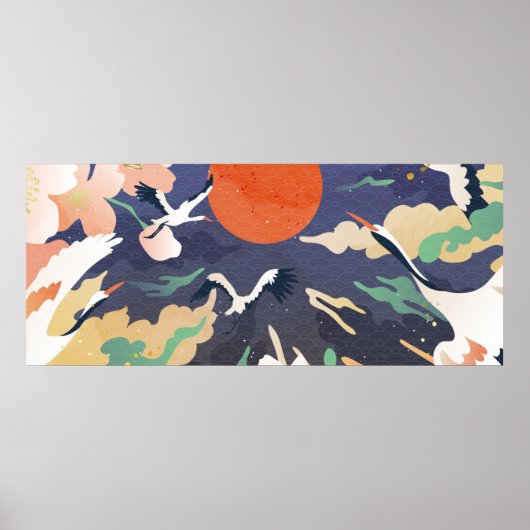 Poster Fond de style oriental de luxe en or. Chinois et (Devant)