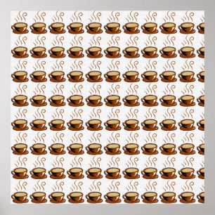 Poster Fond de tasses à café