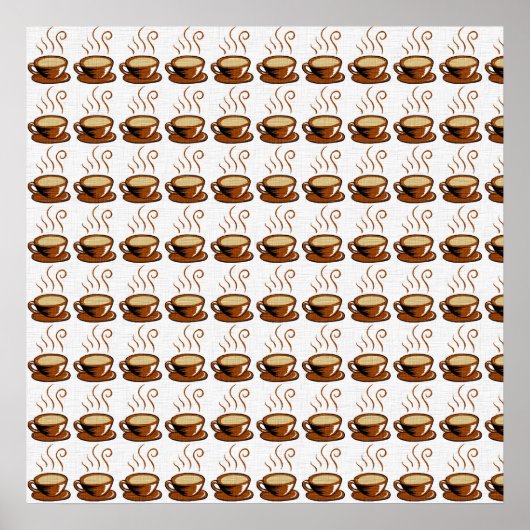 Poster Fond de tasses à café (Devant)