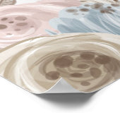 Poster Fond de toile de fond pour Baby Shower naissance e (Coin)