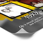 Poster Fond de tournesol de photo de quatre mémorial (Coin)
