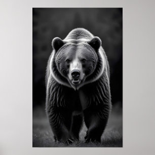 Poster Fond d'écran artistique de la faune de l'ours, nat