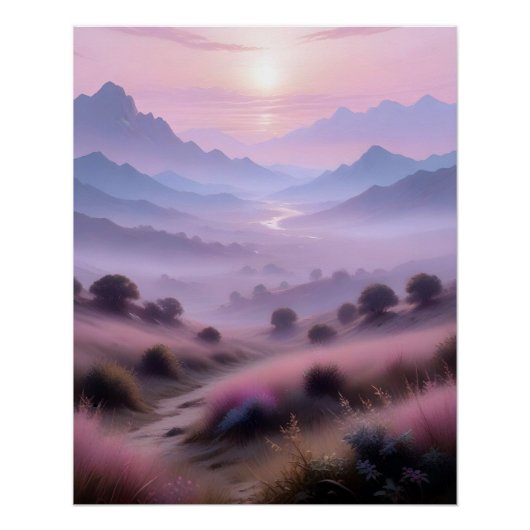 Poster Fond d'écran de papier peint d'affiche de paysage (Devant)