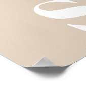Poster Fond d'écran de téléphone à monogramme gras minima (Coin)