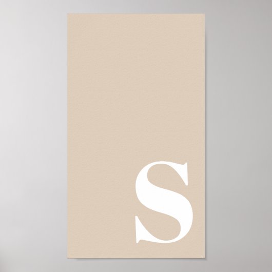 Poster Fond d'écran de téléphone à monogramme gras minima (Devant)