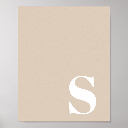 Poster Fond d'écran de téléphone à monogramme gras minima (Devant)
