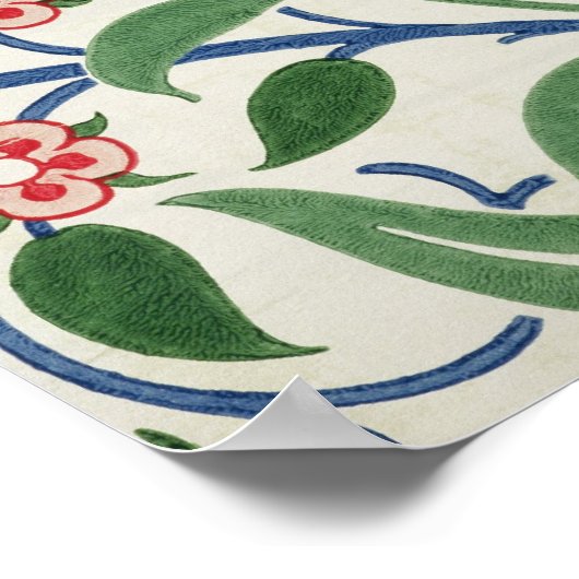 Poster Fond d'écran floral (Coin)