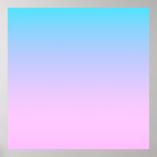 Poster Fond dégradé bleu et rose