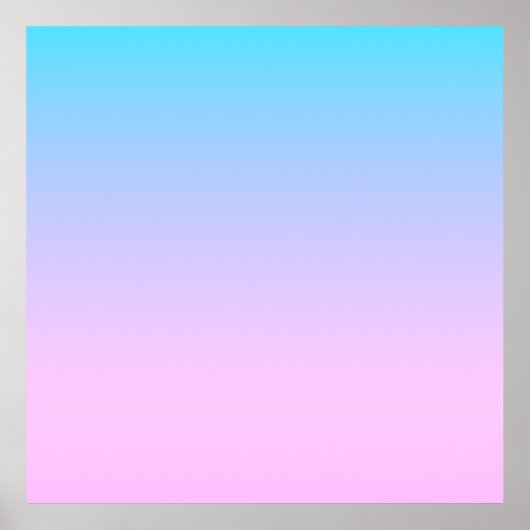 Poster Fond dégradé bleu et rose (Devant)