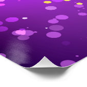 Poster Fond festif violet de Mardi Gras (Coin)
