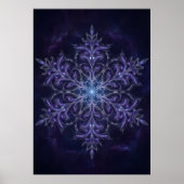 Poster Fond Géométrique Flocon de Neige Mandala Abstrait (Devant)