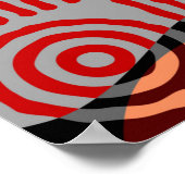 Poster Fond géométrique tribal marron en patchwork bloc (Coin)