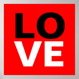 Poster Fond rouge unique amour romance