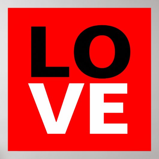 Poster Fond Rouge Unique Amour Romance (Devant)