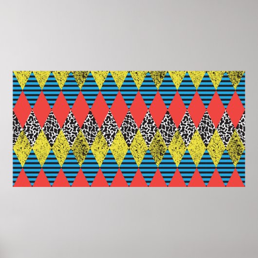 Poster Fond sans couture avec losange (Devant)