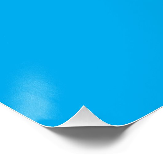 Poster Fond uni bleu cyan (Coin)