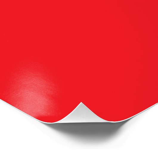 Poster Fond uni rouge solide (Coin)