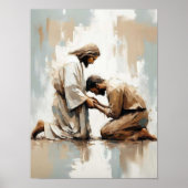 Poster Fondation de la Foi, Art Chrétien, Jésus Supporti (Devant)