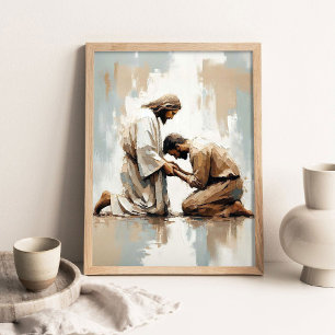Poster Fondation de la Foi, Art Chrétien, Jésus Supporti