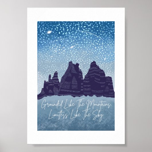 Poster Fondée comme la carte d'entraînement de montagne (Devant)