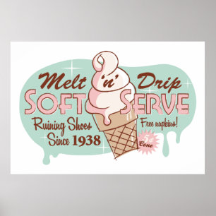 Poster Fondre 'n' Drive Soft Serve Ice Cream Print
