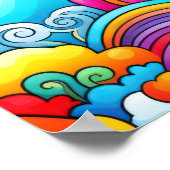 Poster Fonds arc-en-ciel (Coin)