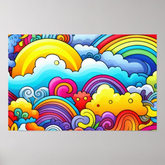 Poster Fonds arc-en-ciel (Devant)