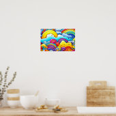 Poster Fonds arc-en-ciel (Cuisine)