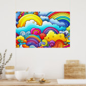 Poster Fonds arc-en-ciel GRANDS (Cuisine)