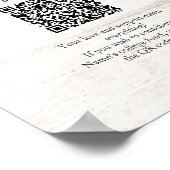 Poster Fonds de bourse universitaire rustique Code QR de  (Coin)