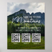 Poster fonds de lune de miel argent moderne code qr (Devant)