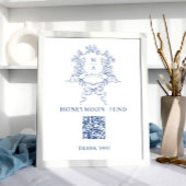 Poster Fonds de lune de miel Bleu de Dusty