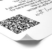 Poster Fonds de lune de miel contemporaine Code QR Simple (Coin)