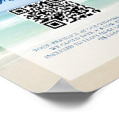 Poster Fonds de lune de miel photo de mariage à la plage  (Coin)