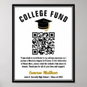 Poster Fonds Formel Black Graduate College Code QR (Devant)