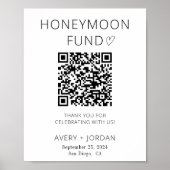 Poster Fonds Lune de Miel QR Code, Mariage Signal du Fond (Devant)