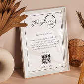 Poster Fonds pour lune de miel Code Qr Demande de fonds d