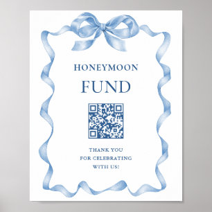 Poster Fonds pour lune de miel Mariage de la poche bleue