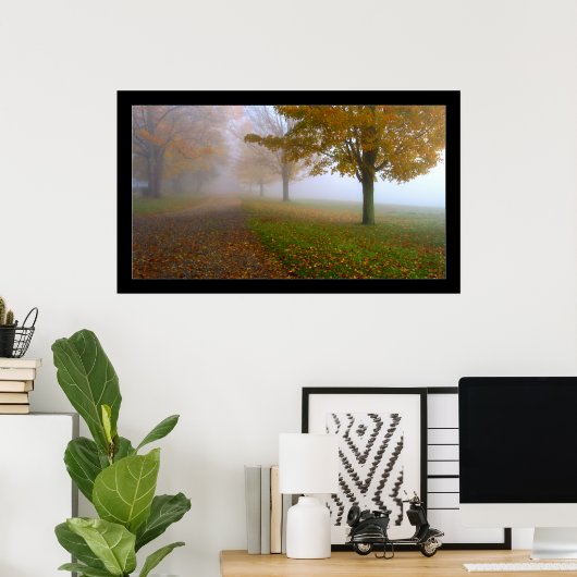 Poster Fondu en blanc (Bureau à domicile)