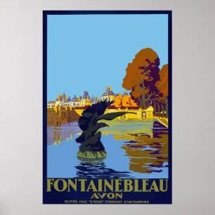 Poster Fontaine Bleu - France