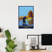 Poster Fontaine Bleu - France (Bureau à domicile)