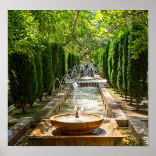 Poster Fontaine dans les jardins d'Almudaina - Palma de M