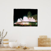 Poster Fontaine de Barcelone - Placa de Catalunya - Poste (Cuisine)