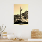 Poster Fontaine de Cleveland (Sepia) (Cuisine)