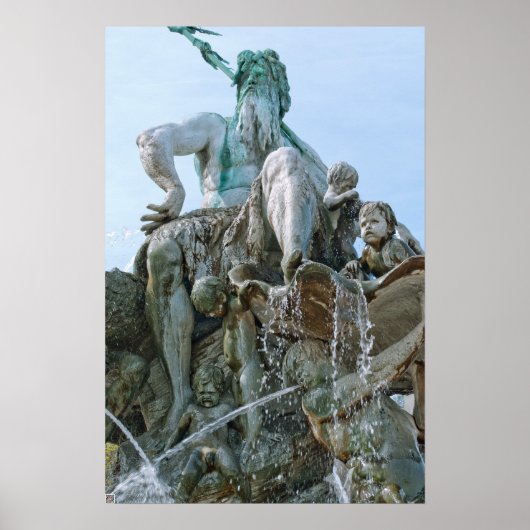 Poster Fontaine de Neptune à Berlin (Devant)